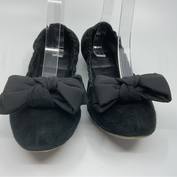 Moncler Elegant Black Flats with‎ Bow - Picture 4 of 15